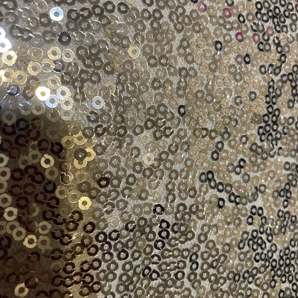 NWOT Spadehill sparkly Silver sequin party short sleeve top size XL - Picture 9 of 10